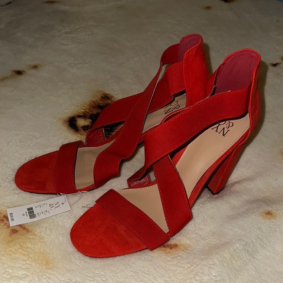 Women's Red Strappy Sandals - Picture 2 of 16
